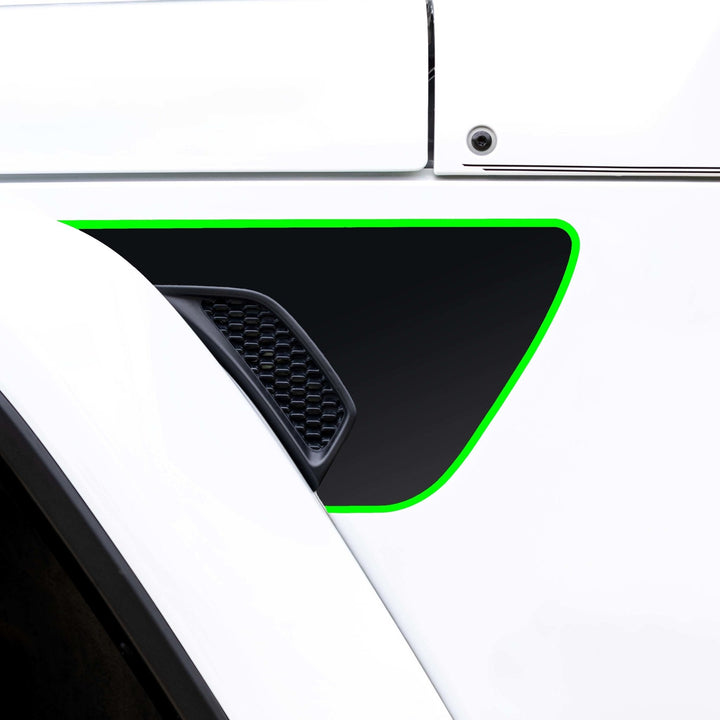 Premium Fender Vent Decal Set | Black Topo - fits Wrangler JL & Gladiator JT