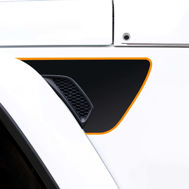 Premium Fender Vent Decal Set | Black Topo - fits Wrangler JL & Gladiator JT