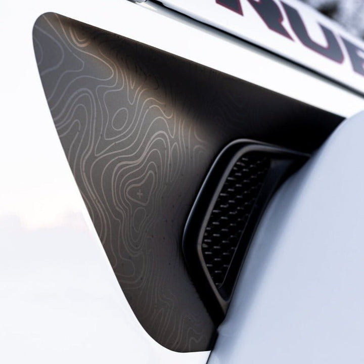Premium Fender Vent Decal Set | Black Topo - fits Wrangler JL &amp; Gladiator JT