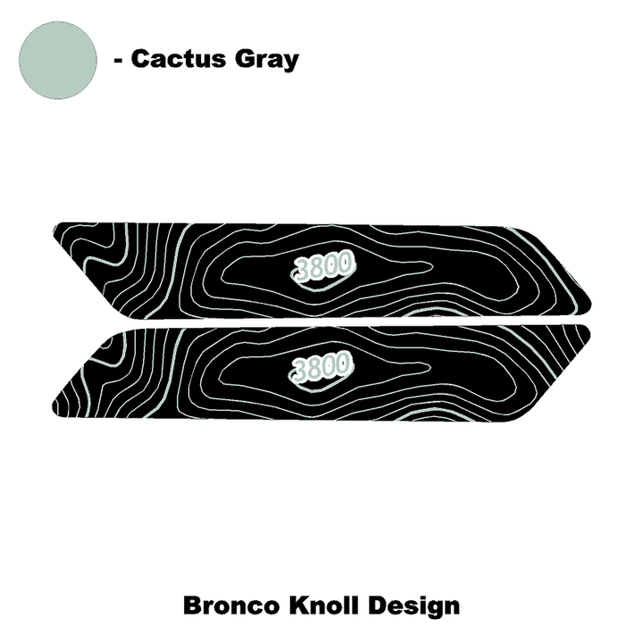 Topo Interior Rear Door Grab Handle Overlay Kit (Printed Series) - 2021+ Bronco 4 Door