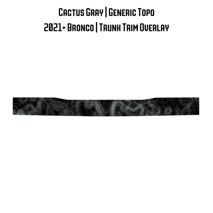 Topo Trunk Trim Overlay / Protector - 2021+ Bronco