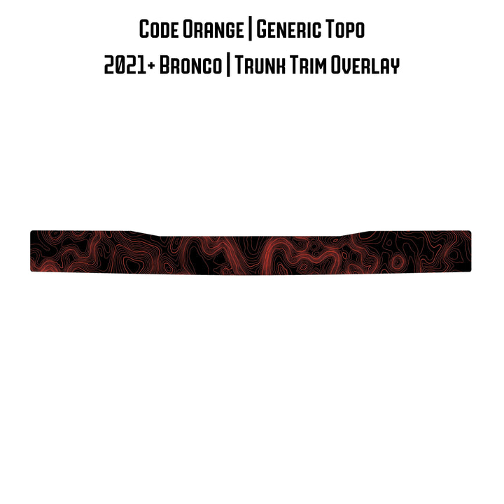 Topo Trunk Trim Overlay / Protector - 2021+ Bronco