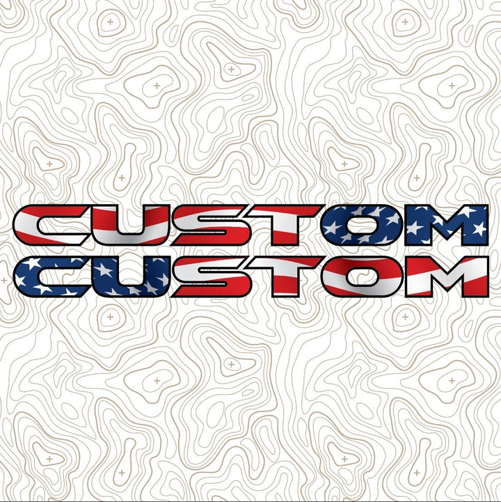 American Flag Hood Lettering | Set of 2