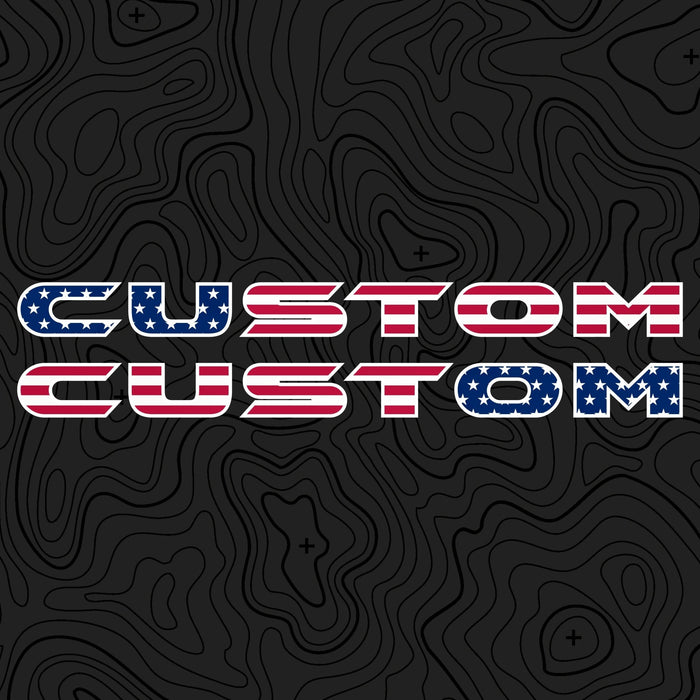 American Flag Hood Lettering | Set of 2
