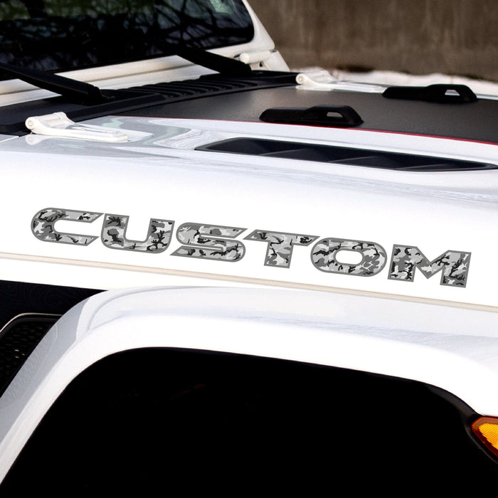Camo Hood Lettering | Set of 2