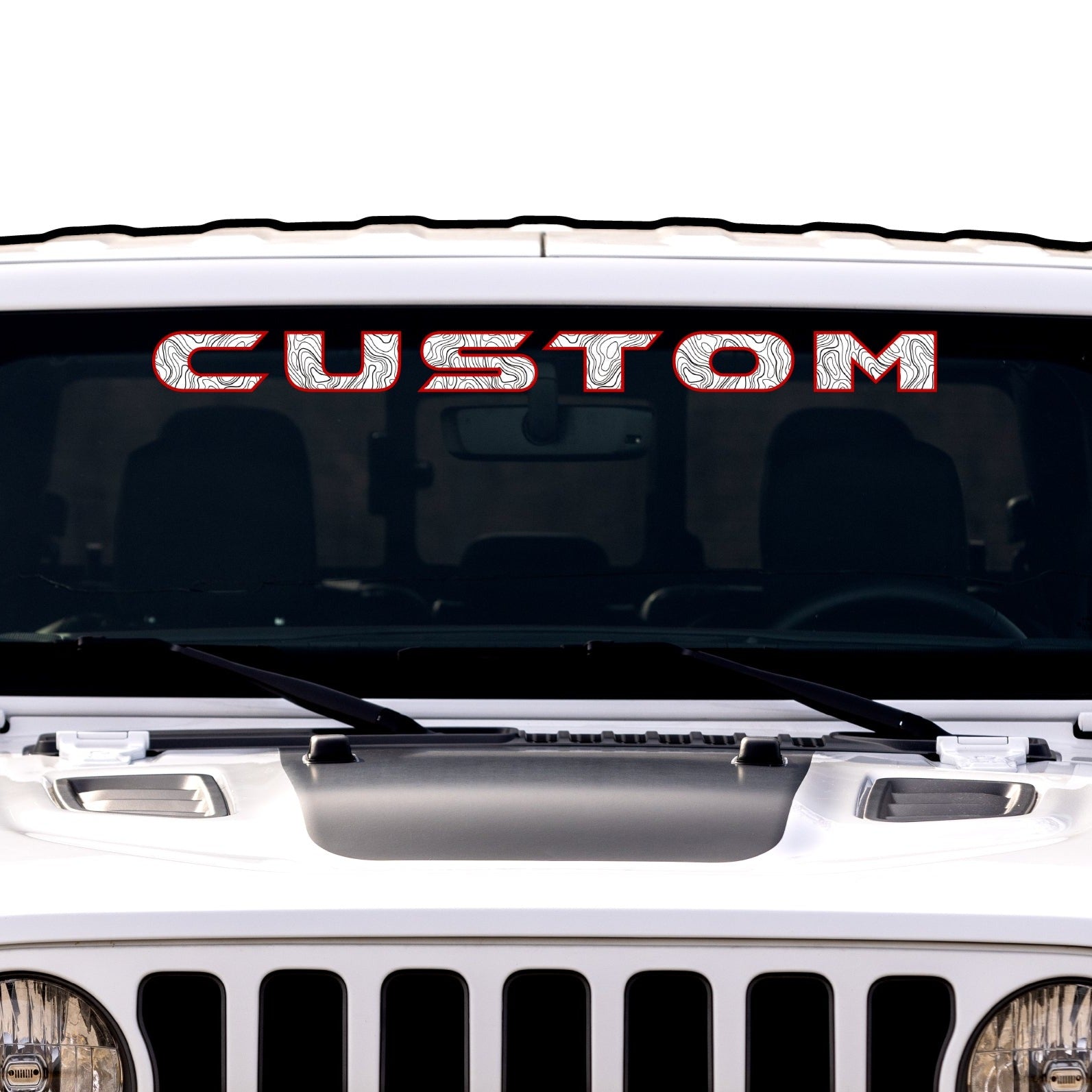 Topographical Windshield Lettering – Venture Tread