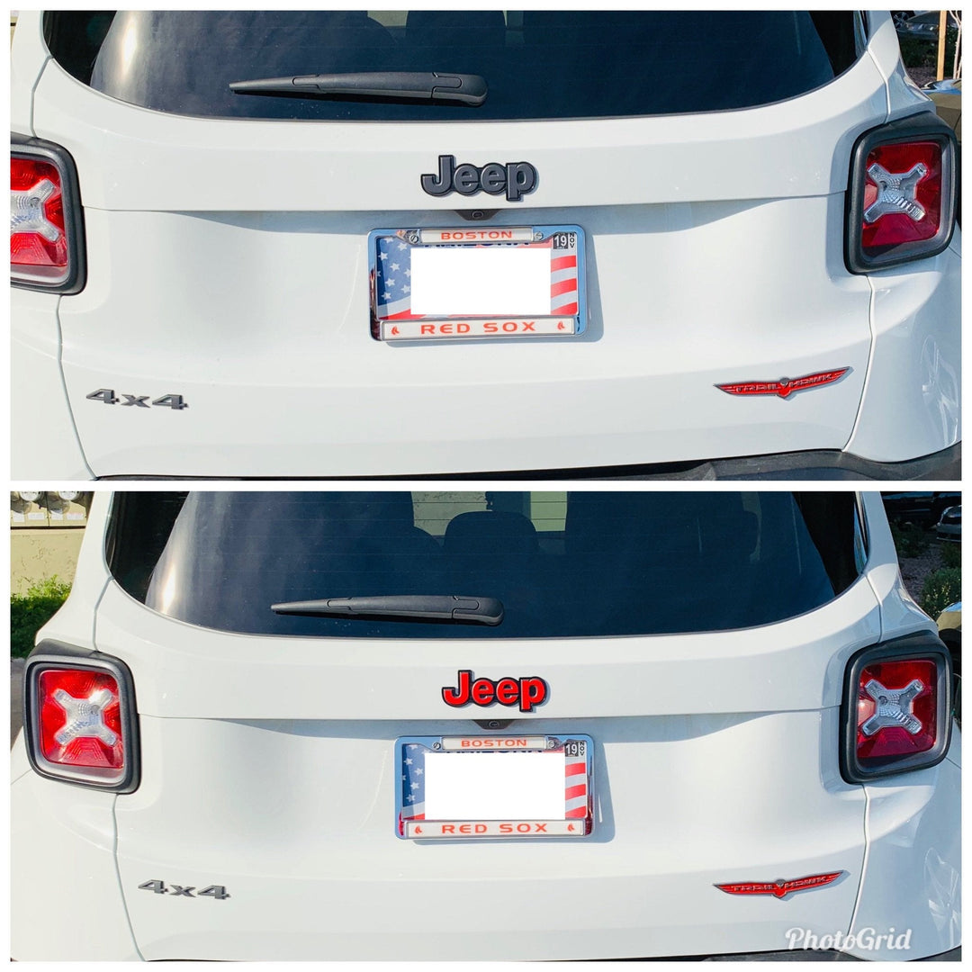 JEEP Emblem Overlay Decals – Solid Colors | Fits 2015+ Jeep Renegade