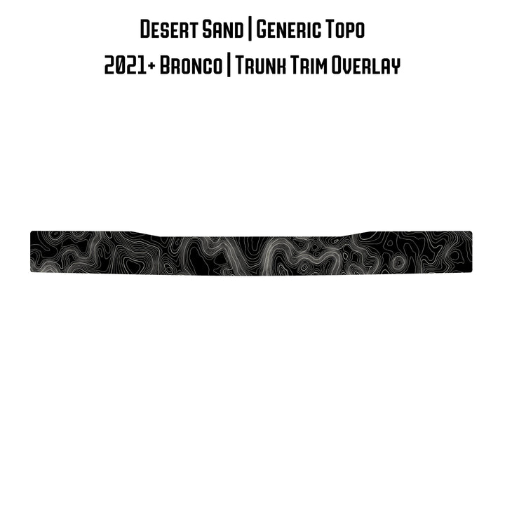 Topo Trunk Trim Overlay / Protector - 2021+ Bronco