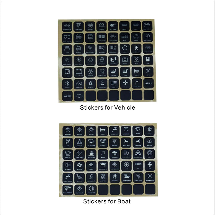 Voswitch UV100 Universal 8 Gang Programmable Switch Panel for Truck / UTV / Side by Side / Boat