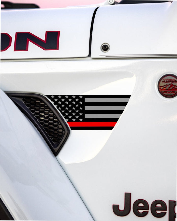 Fender Vent Decal Set | American Flag - fits Wrangler JL &amp; Gladiator JT