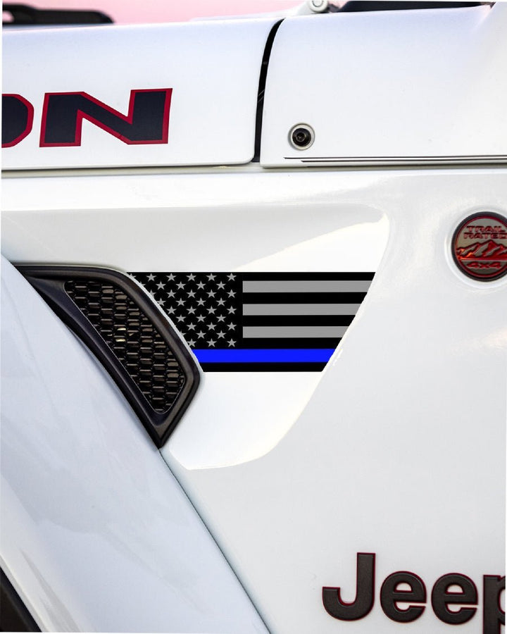 Fender Vent Decal Set | American Flag - fits Wrangler JL &amp; Gladiator JT
