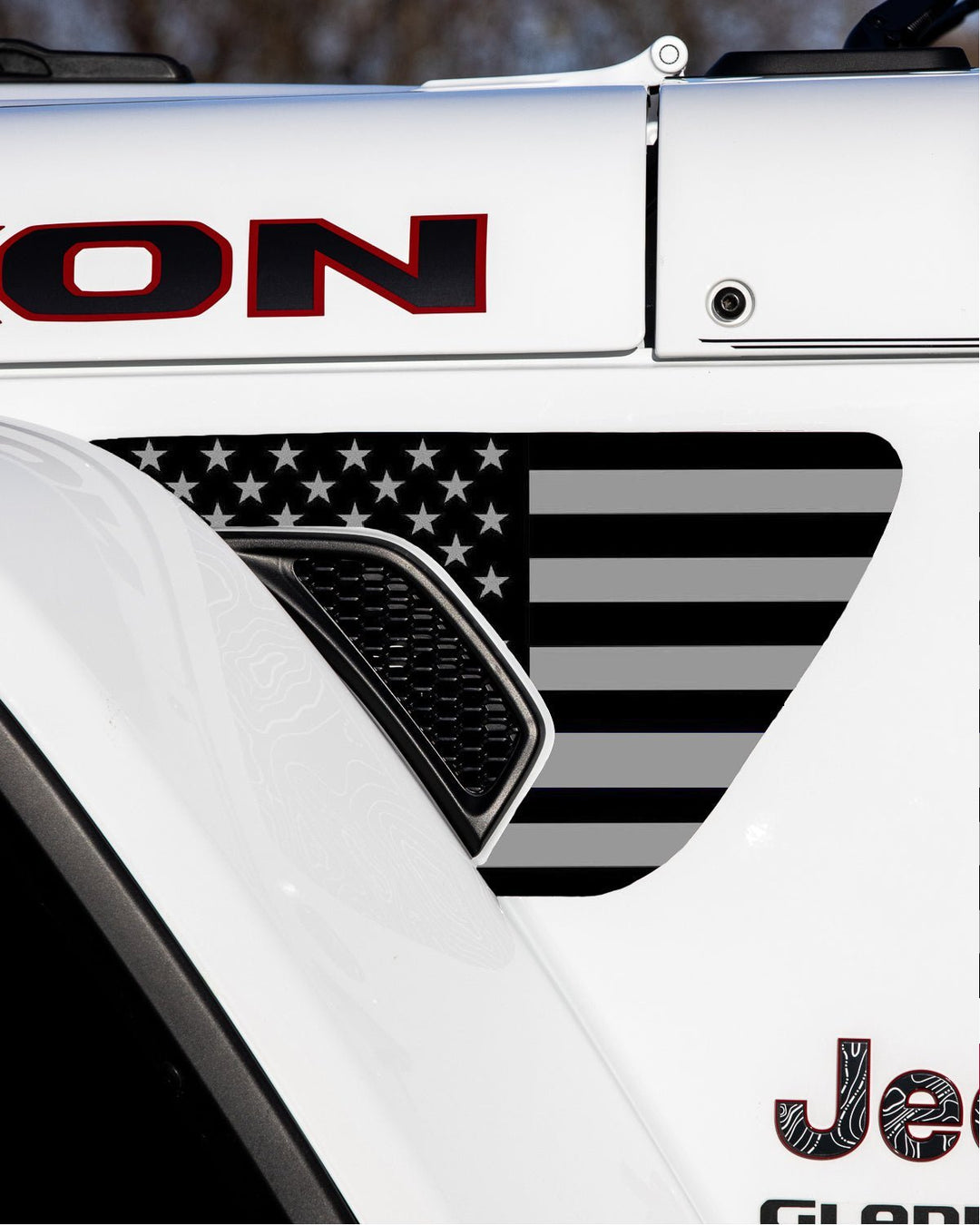 Fender Vent Decal Set | American Flag - fits Wrangler JL &amp; Gladiator JT