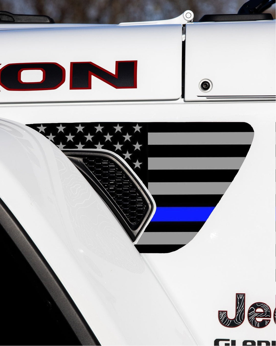 Fender Vent Decal Set | American Flag - fits Wrangler JL &amp; Gladiator JT