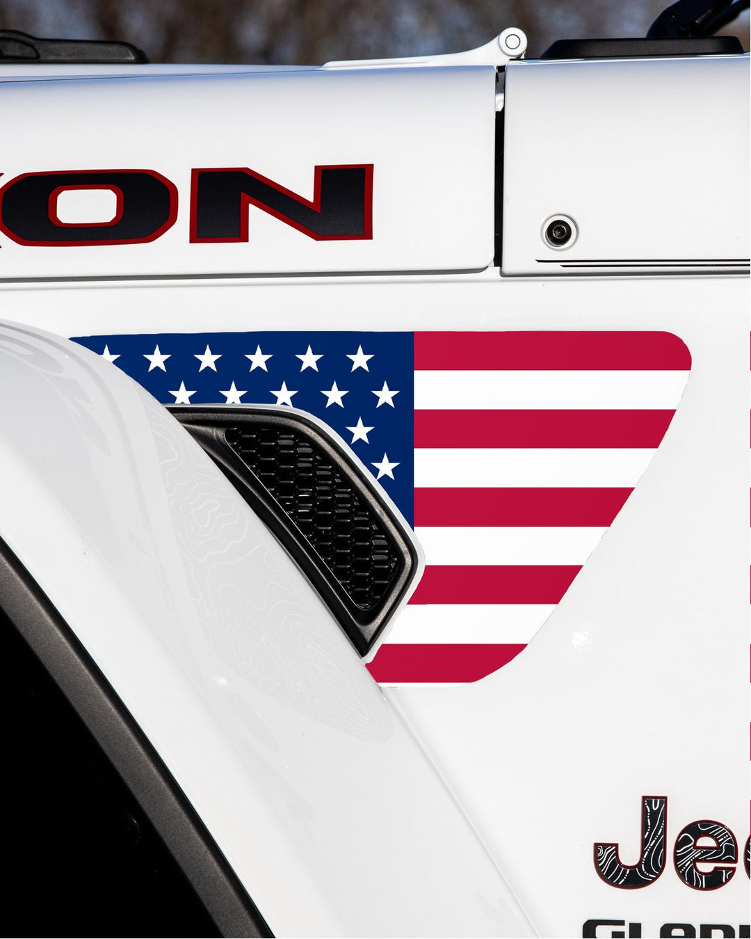 Fender Vent Decal Set | American Flag - fits Wrangler JL &amp; Gladiator JT