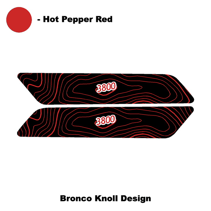 Topo Interior Front Door Grab Handle Overlay Kit (Printed + Laser Series) - 2021+ Bronco