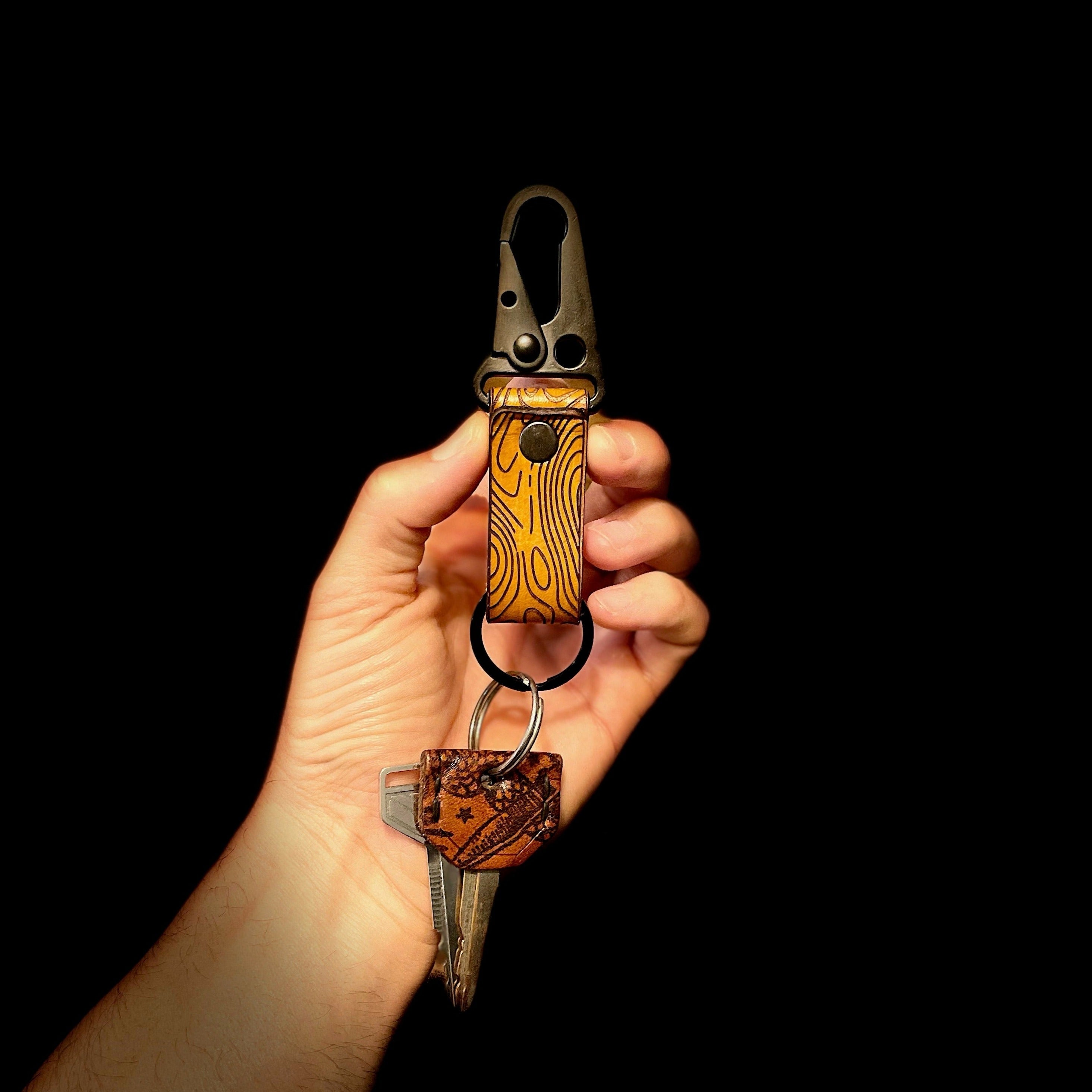 Leather Clip Keychain Handmade – Venture Tread