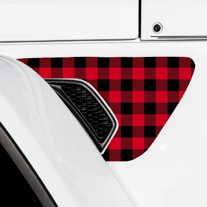 Fender Vent Decal Set | Plaid - fits Wrangler JL &amp; Gladiator JT