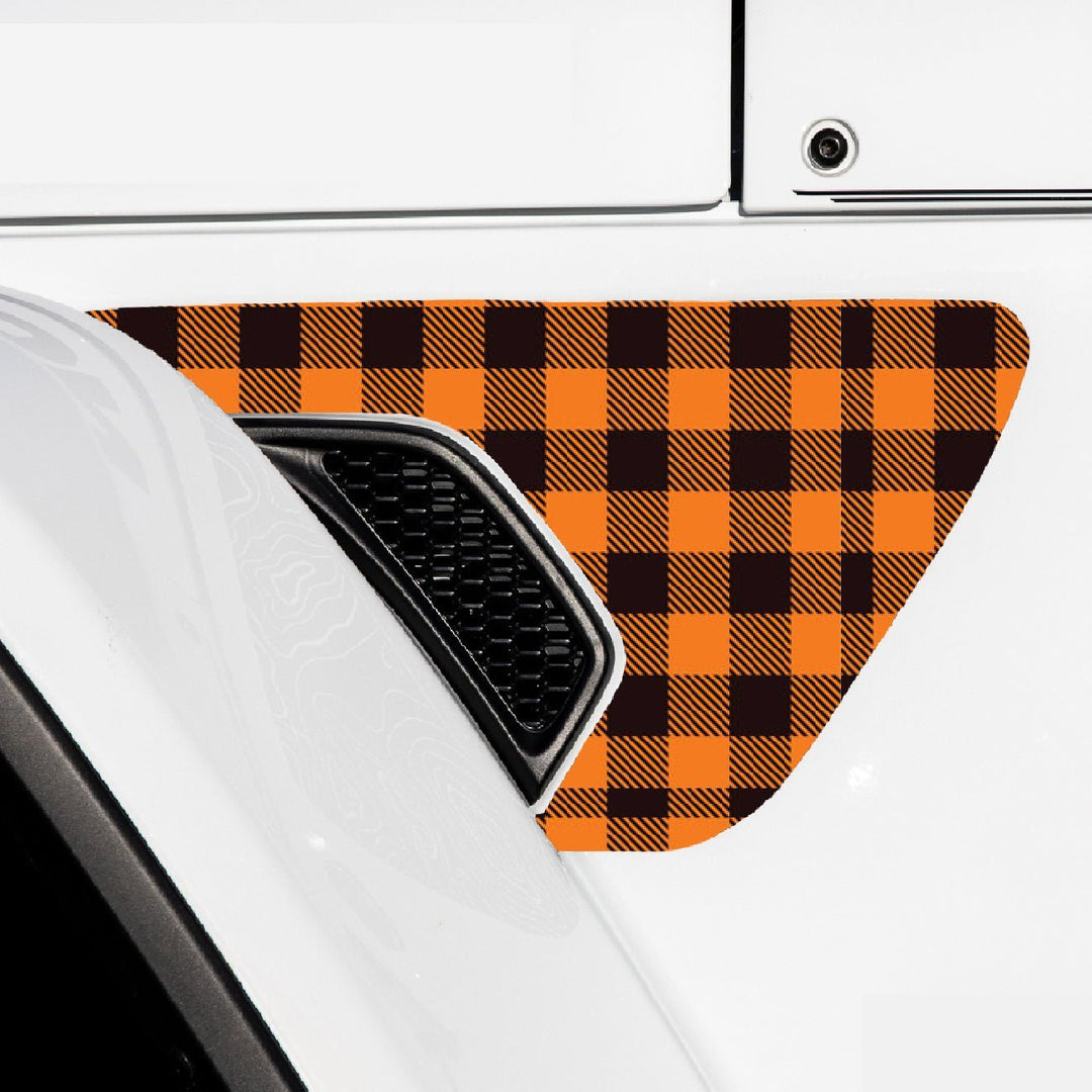 Fender Vent Decal Set | Plaid - fits Wrangler JL &amp; Gladiator JT