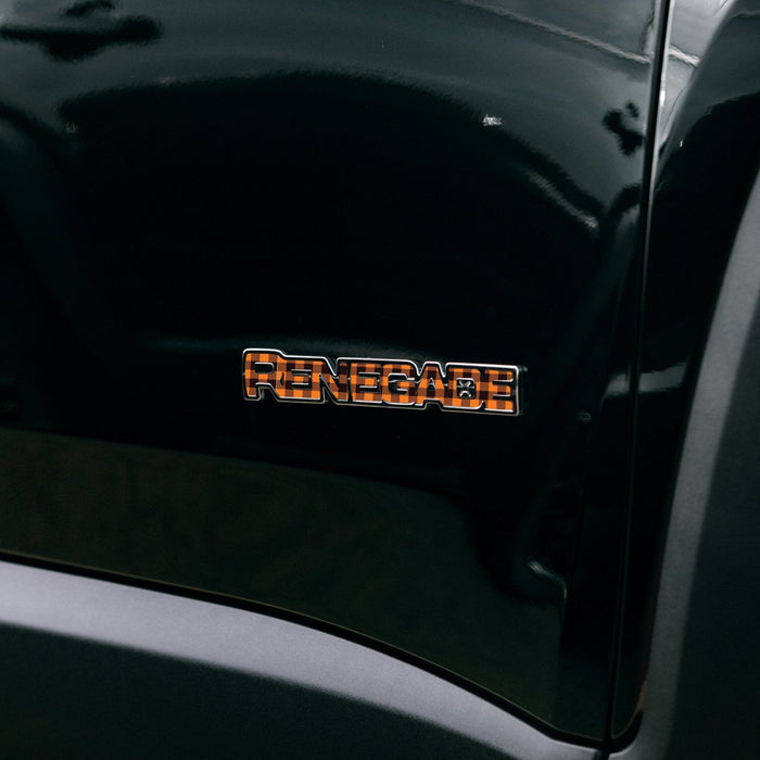 Emblem Decal for Renegade | Plaid - fits 2015-2024 Renegade