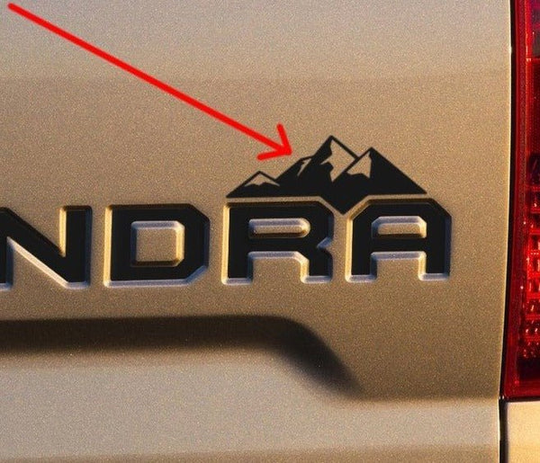 Premium Cast Matte Black Vinyl Mountain Decal for 2014-2024 Tundra Tailgate