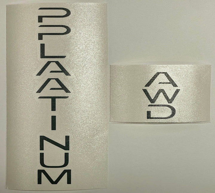 Premium Cast Vinyl Decal Letter Inlays for 2024-2025 Grand Highlander Platinum Emblem