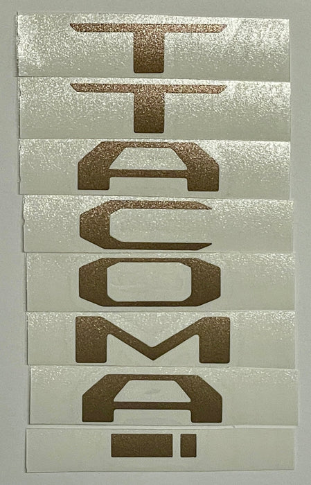Premium Cast Vinyl Decal Letter Inlays for 2024 Tacoma Dashboard Emblem