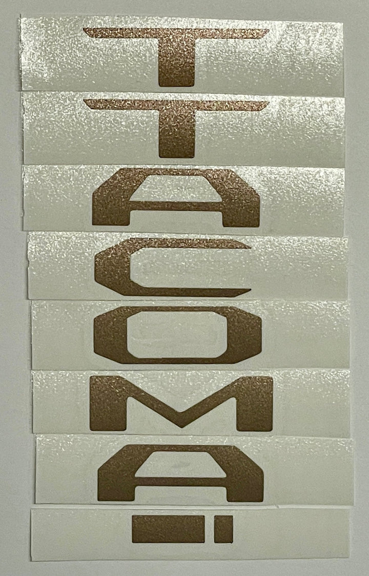 Premium Cast Vinyl Decal Letter Inlays for 2024-2026 Tacoma Dashboard Emblem