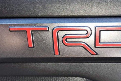 Premium Cast Vinyl Decal Letter Inlays for 2024-2026 Tacoma TRD Interior Door Emblems