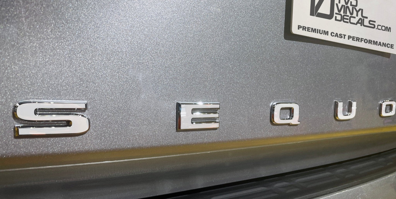 Premium Cast Vinyl Decal Letter Inserts for 2023-2025 Sequoia Liftgate