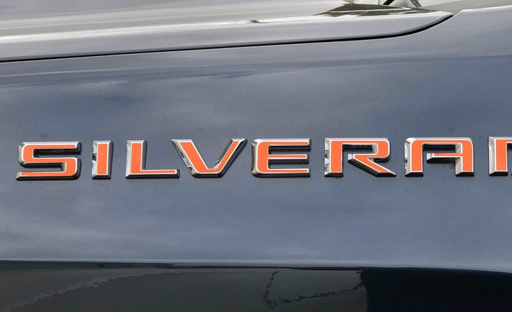Premium Cast Vinyl Decal Letters for 2019-2025 Silverado Fender and Tailgate Emblems