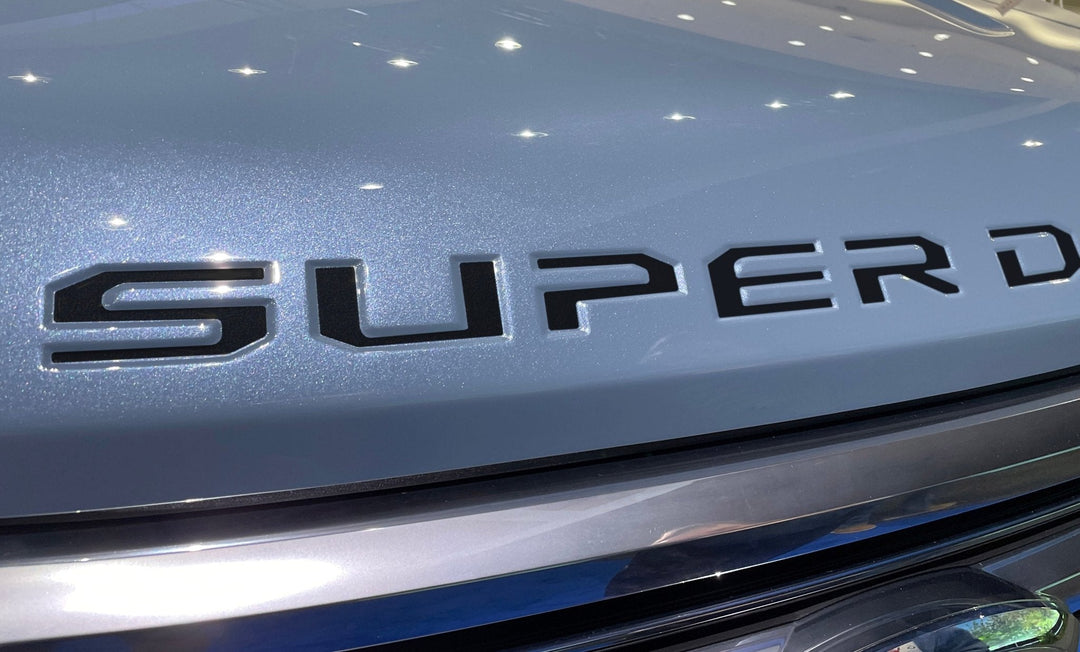 Premium Cast Vinyl Decal Letter Inserts for 2017-2026 SUPER DUTY Hood