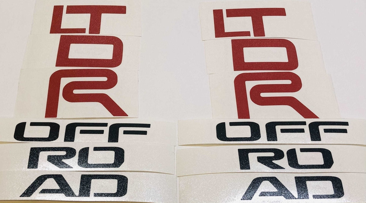 Premium Cast Vinyl Decal Letter Inlays for 2017-2024 4Runner TRD OFF ROAD C-Pillars