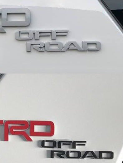 Premium Cast Vinyl Decal Letter Inlays for 2017-2024 4Runner TRD OFF ROAD C-Pillars