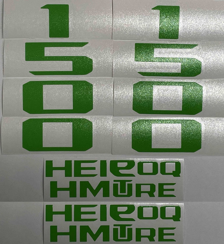 Premium Cast Vinyl Decal Number Inlays for 2021-2026 RAM 1500 HEMI eTorque Hood x2