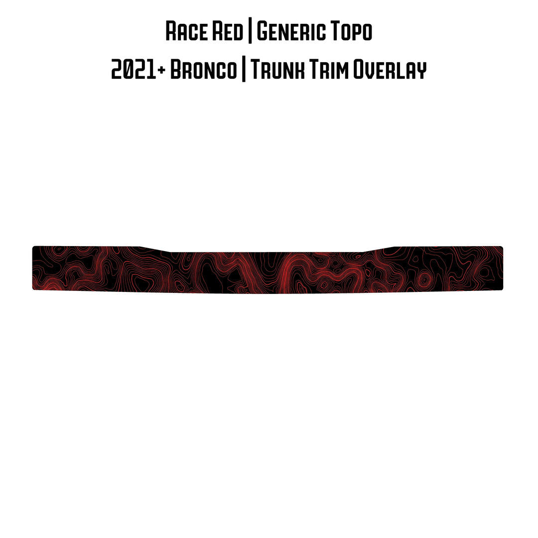 Topo Trunk Trim Overlay / Protector - 2021+ Bronco