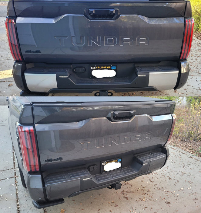 2022+ Toyota Tundra Rear Bumper Covers - Chrome Delete Overlays