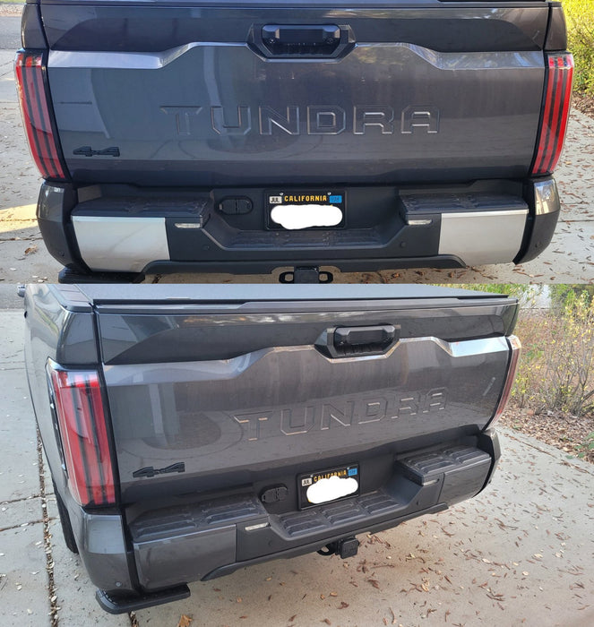 2022+ Toyota Tundra Rear Bumper Covers - Chrome Delete Overlays