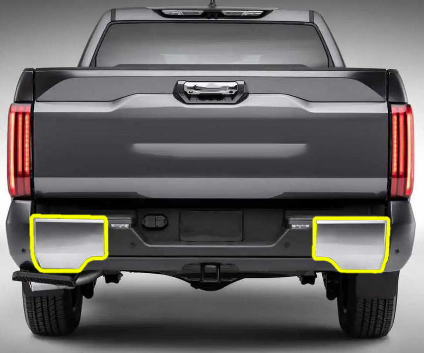 2022+ Toyota Tundra Rear Bumper Covers - Chrome Delete Overlays