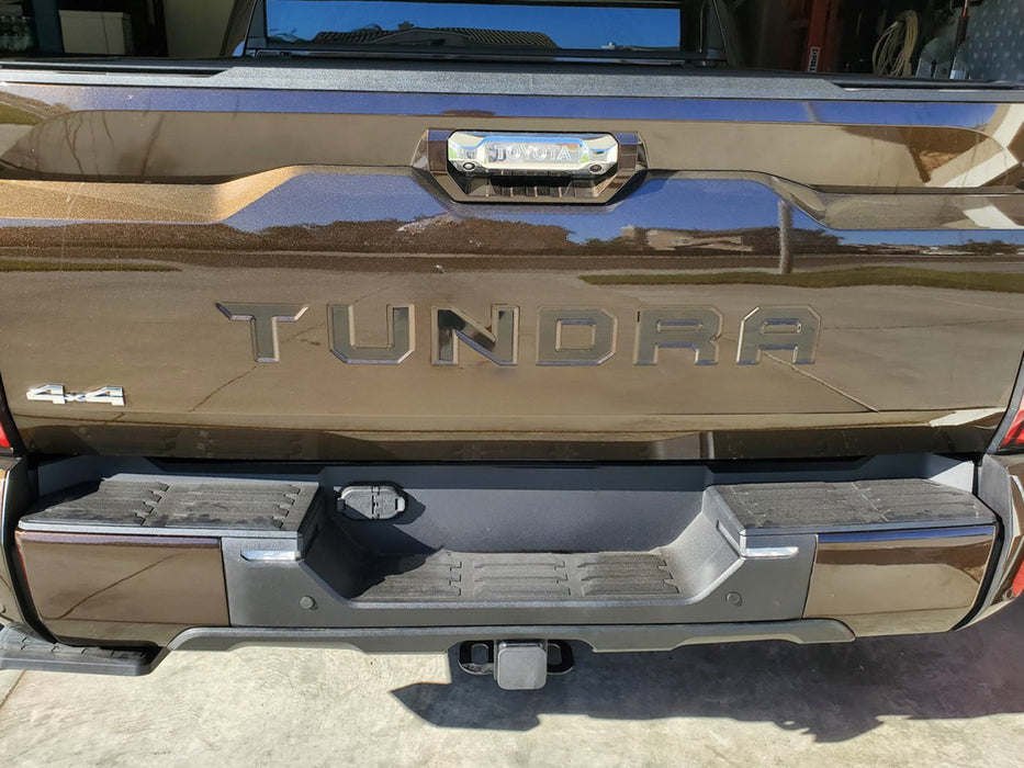 2022+ Toyota Tundra Rear Bumper Covers - Chrome Delete Overlays