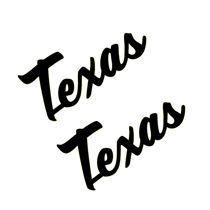 Cursive Fender Emblems (Moab, Texas, Lucky, Florida) - Universal
