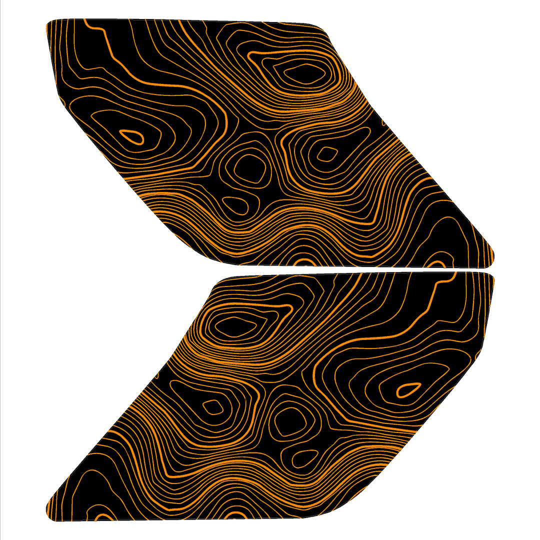 Topo Interior Sun Visor Overlays (Printed Series) - 2021+ Bronco (with Homelink)