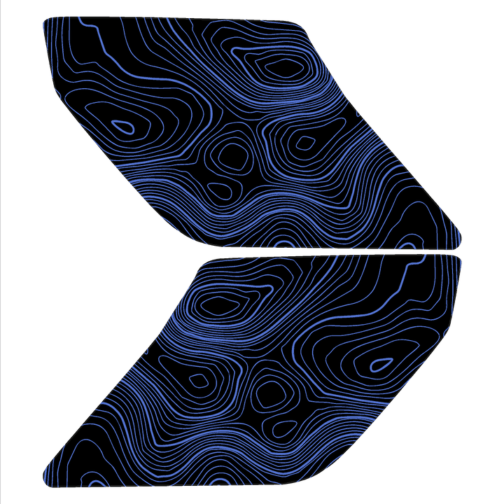 Topo Interior Lower Front Door Card Insert Overlays (Printed Series) - 2021+ Bronco 4 Door