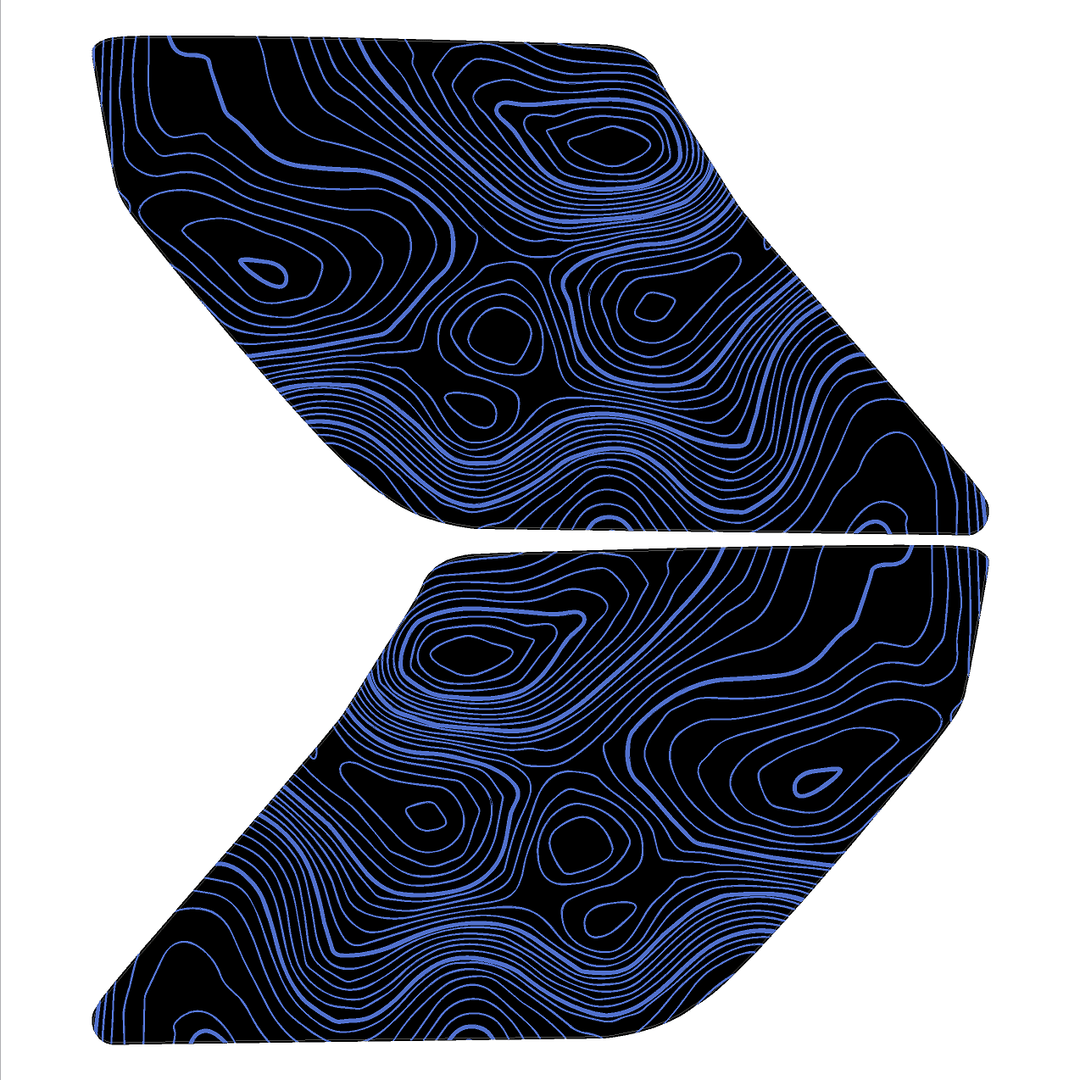 Topo Interior Sun Visor Overlays (Printed Series) - 2021+ Bronco (NO Homelink)
