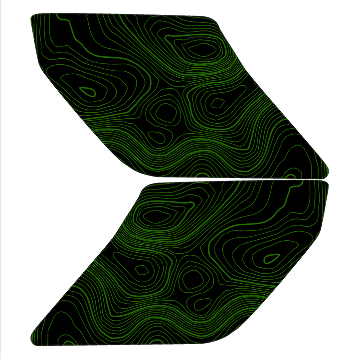 Topo Interior Sun Visor Overlays (Printed Series) - 2021+ Bronco (with Homelink)