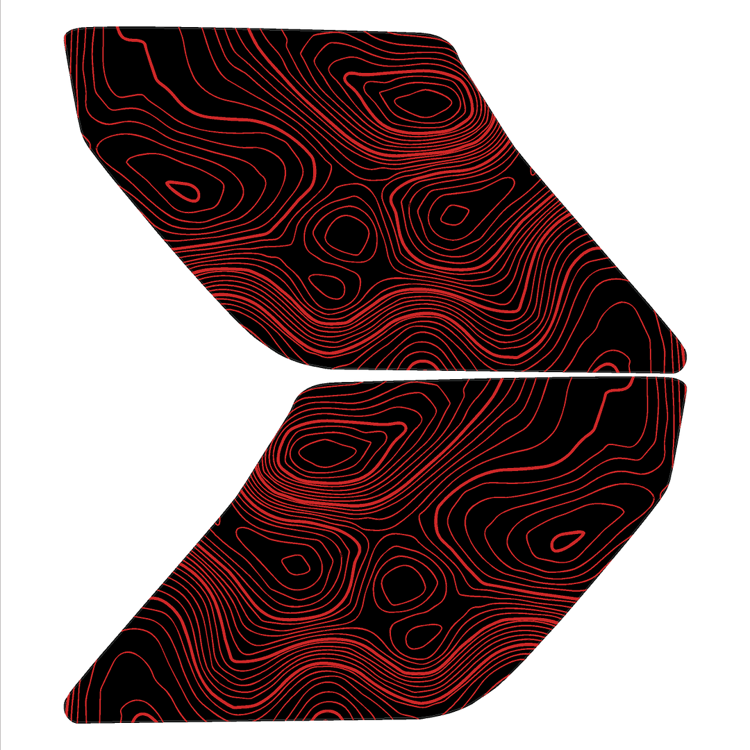 Topo Interior Lower Door Card Insert Overlays (Printed Series) - 2021+ Bronco 2 Door