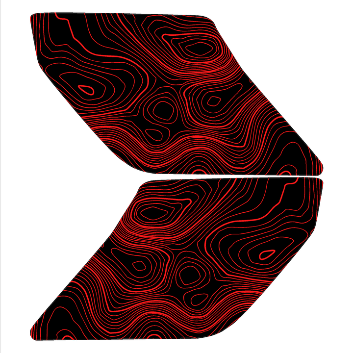 Topo Interior Lower Front Door Card Insert Overlays (Printed Series) - 2021+ Bronco 4 Door