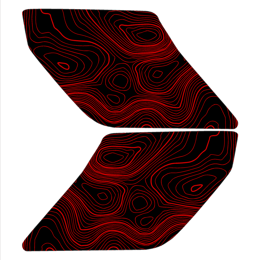 Topo Interior Sun Visor Overlays (Printed Series) - 2021+ Bronco (NO Homelink)