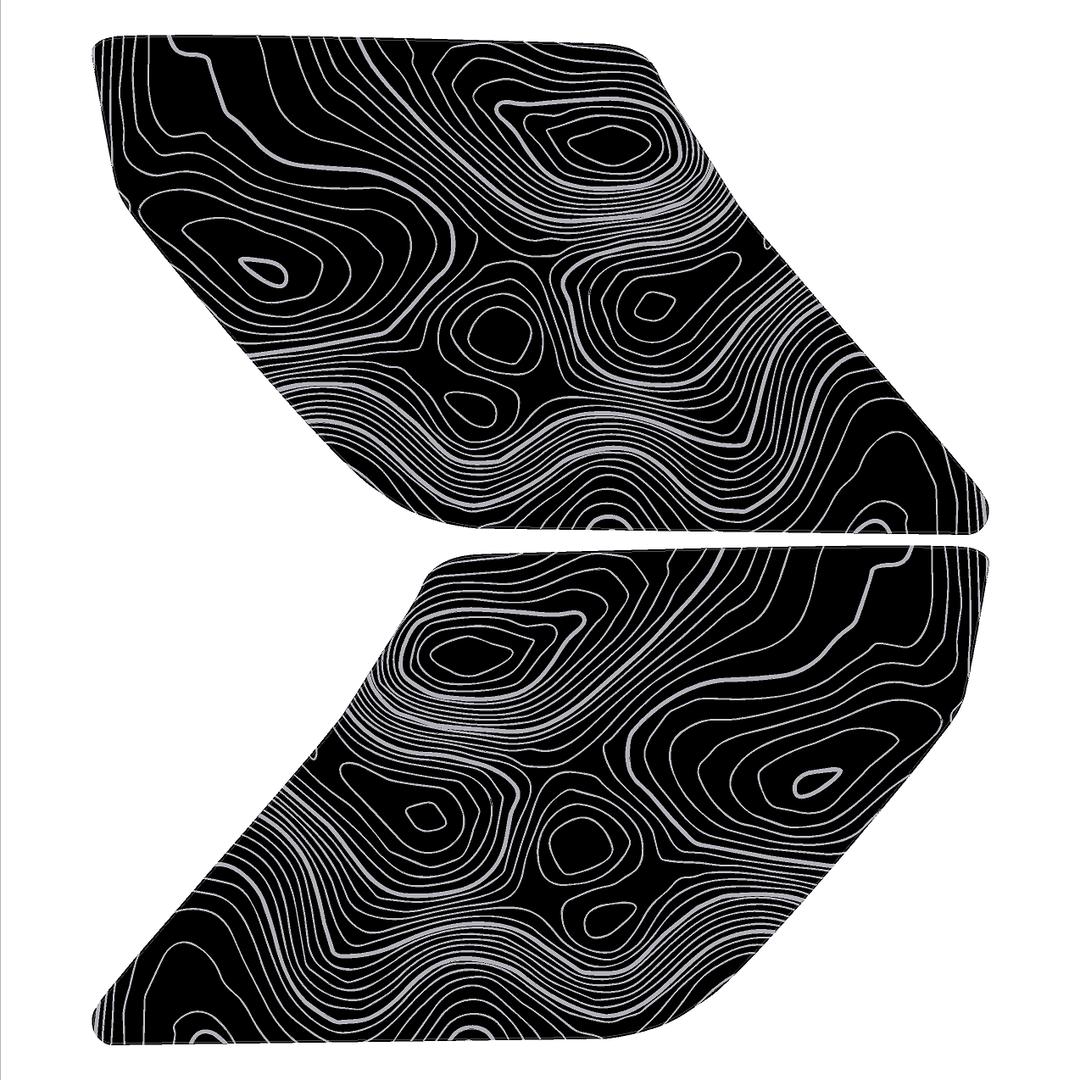 Topo Interior Lower Front Door Card Insert Overlays (Printed Series) - 2021+ Bronco 4 Door