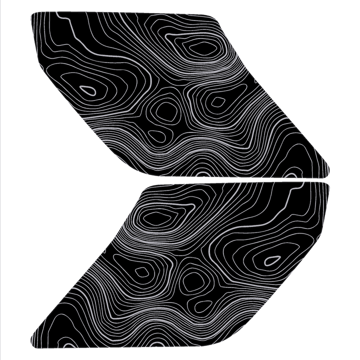 Topo Interior Lower Front Door Card Insert Overlays (Printed Series) - 2021+ Bronco 4 Door