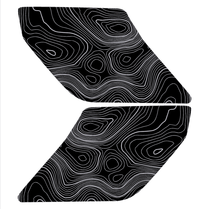 Topo Interior Sun Visor Overlays (Printed Series) - 2021+ Bronco (NO Homelink)